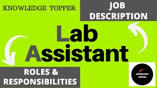 Lab Assistant Job Description  Lab Assistant Roles and Responsibilities  Lab Assistant Duties [upl. by Barney]