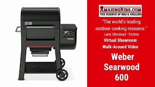 Watch The Weber Searwood 600 Pellet Grill Review From AmazingRibscom [upl. by Larianna]