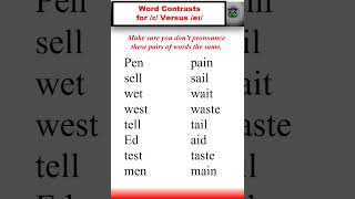 Word Contrasts for ɛ Versus eɪ  how to improve your pronunciation english learnenglish [upl. by Ursulina]