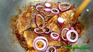 HOW TO COOK FISH STEAK  FISH STEAK RECIPE WITH MUSHROOMS [upl. by Clotilde]