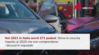 Incidenti stradali nel 2021 morti 271 pedoni [upl. by Saint531]