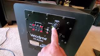 Velodyne vx10b powered subwoofer quick review [upl. by Aneger408]