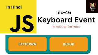 Master JavaScript Keyboard Events in 6 Minutes FLAT 46 [upl. by Aimas]