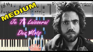 Patrick Watson  Je te laisserai des mots  Piano Tutorial [upl. by Joaquin]