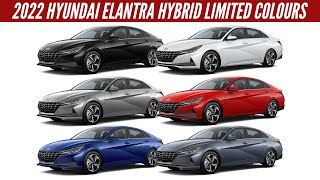 2022 Hyundai Elantra Hybird Limited  All Color Options  Images  AUTOBICS [upl. by Maharba]