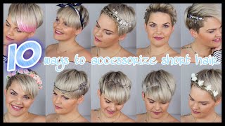 10 einfache Frisuren für kurze Haare  Hochzeit Wiesn Alltag Festival EASY SHORT HAIRSTYLES [upl. by Forlini]