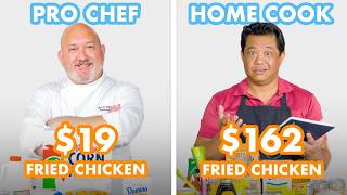 162 vs 19 Fried Chicken Pro Chef amp Home Cook Swap Ingredients  Epicurious [upl. by Misab]