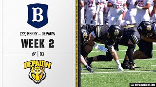 22 Berry vs Depauw Highlights  D3 College Football 2024 [upl. by Leelaj]