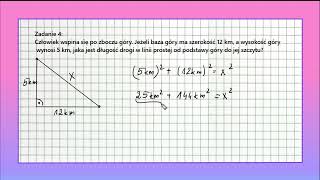 TWIERDZENIE PITAGORASA jak obliczyć boki trójkąta 4 zadania dla klasy VII i VIII [upl. by Settle]