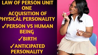 Ethiopian Law of person Chapter1 birth conception viable November 13 2024 [upl. by Kling]