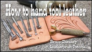 Leather tooling basics tutorial for beginners with Craftools and other select leathercraft tools [upl. by Augustin]