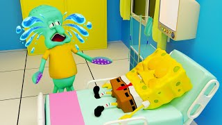 SORRY Spongebob please wake up Squidward needs friends Sad story Spongebob 3D Cartoon [upl. by Agem493]