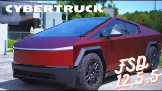 CyberTruck FSD v1255 Test Drive to Costco [upl. by Attenov243]