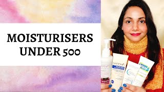 Moisturisers Under Rs500 for Acne prone Dry Combination normal Skin  Winter Skincare [upl. by Eimarrej]