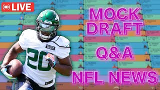 2QB 14team Mock draft and QampA  2024 Fantasy Football Live Stream [upl. by Esirehc]