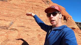 Geologist explains southern Utahs Navajo Sandstone and Moqui marbles at Snow Canyon State Park [upl. by Charmain]