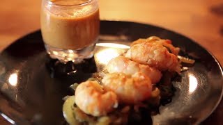 Recette  Langoustines à lestragon flambées à la vodka et bisque crémeuse par Bridélice [upl. by Fruma]