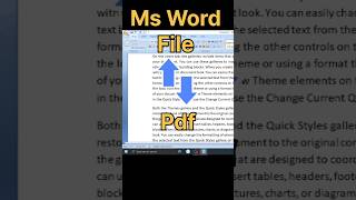 How to convert word file to pdf msword  Ms word tips and tricks [upl. by Shriner876]