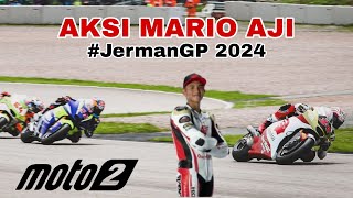 Aksi Mario Aji di JermanGP 2024 Kelas Moto2 [upl. by Spiro]