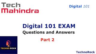 Tech Mahindra Digital 101 Exam Questions and Answers 2023  PASS 85 [upl. by Ziom]