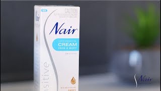 How to use Nair Sensitive Hair Removal Cream  Nair Australia [upl. by Hare740]