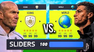 ICON vs WORLD with ALL Sliders at 100 🤣 [upl. by Clarke]