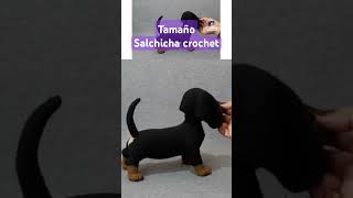 Tamaño perrito salchicha amigurumi celinainnovacionescrochet amigurumiperro crochetedsausage [upl. by Nahtaj]