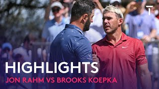 Jon Rahm vs Brooks Koepka Highlights  2022 WGCDell Technologies Match Play [upl. by Nywnorb]