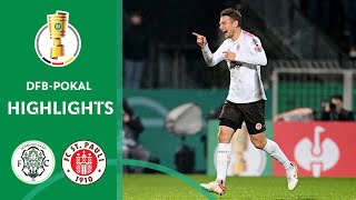 St Pauli makes it through to the quarterfinals FC Homburg  FC St Pauli 14  DFBPokal 2324 [upl. by Etnuaed]