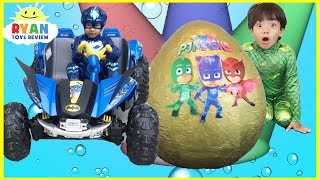 Pj Masks Toys videos Compilation for Kids Giant Egg Surprise Headquarters Playset Catboy Gekko [upl. by Eenram]