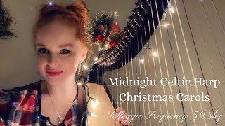 Midnight Celtic Christmas Carols on Harp 🎄 Relaxing Solfeggio Frequency 528hz Merry Christmas🎁 [upl. by Ennairac]