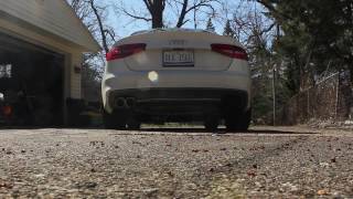 2013 B85 S4  AWE Tuning Track Exhaust w Stock Downpipes vs OE [upl. by Laryssa]