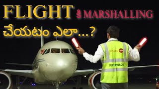 How to do Marshalling for Aircraft  విమానం కి సిగ్నల్ ఎలా చూపిస్తారు [upl. by Leeda]