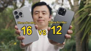 iPhone 12 到 iPhone 16 Pro max，为了拍照升级值得么？相机｜画质｜防抖｜操控｜视频｜续航｜暗光 [upl. by Qifahs]