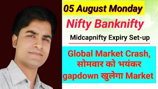 Monday midcap nifty expiry  5 August  nifty bank nifty tomorrow prediction  midcap nifty nifty [upl. by Pardoes356]