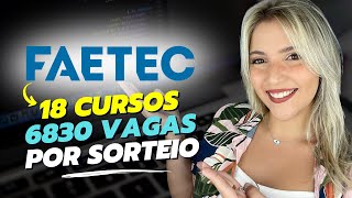 18 CURSOS PROFISSIONALIZANTES ONLINE GRATUITOS da FAETEC com CERTIFICADO GRÁTIS  Mari Rel [upl. by Motteo]