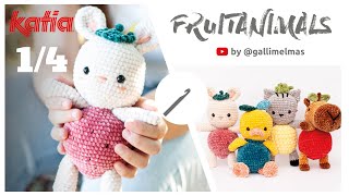 Cómo Hacer a Crochet un ConejoFresa 🐰🍓 Tutorial Paso a Paso Amigurumi Chenilla  Katia Academy [upl. by Ecyt]