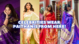 Celebrities Wear PAITHANIS from this Store Zartari Silks Pune 2000 Rs to 2 Lakh Rs [upl. by Katushka482]