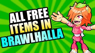 Every FREE Item in Brawlhalla and how to get them [upl. by Ititrefen524]