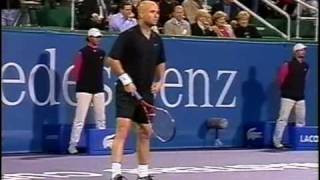 Masters Cup 2003  Agassi vs Nalbandian Tiebreak Part 1 [upl. by Brabazon]