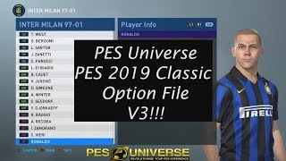 PES 2019 Classic Option File  Inter Milan 19972001 [upl. by Thornie]