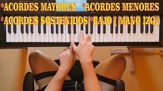 ACORDES BÁSICOS en Piano Fácil  Clase 2  TUTORIAL 👨‍🏫🎹 [upl. by Ferde]