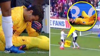 Alisson Becker Injury against Crystal Palace 🤕 [upl. by Kent44]