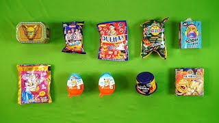 best snacks unboxing of kinders joys hotwheelsCadburymakeup kitschool bag and more [upl. by Ahtelahs]