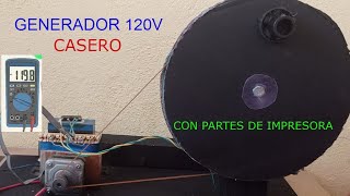 Como hacer un generador eléctrico casero 120v DE MANIVELA [upl. by Alacim911]