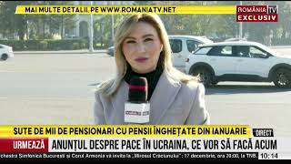 Sute de mii de pensionari vor avea pensiile înghețate de la 1 ianuarie 2025 [upl. by Macnair]