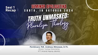 Recap Seminar Apologetika Sesi 1 19 Oktober 2024 [upl. by Eetse]