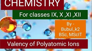 Polyatomic Ions valency  chemistry  For class IX to XII viralvideo youtube PhysicsWallah [upl. by Lanahtan686]