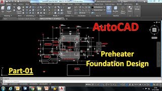 AutoCAD Tutorial  Design of Foundation Part01 of Preheater Building  cement City Satna [upl. by Murphy298]