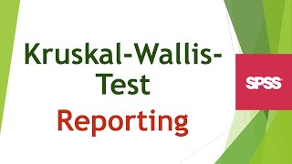 KruskalWallisTest berichten  SPSS Output [upl. by Nosloc209]